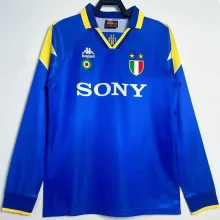 1995/96 JUV Away Blue Retro Long Sleeve Soccer Jersey