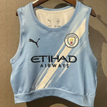 2025/26 Man City Home Blue Women Yoga Vest Jersey 女