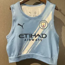 2025/26 Man City Home Blue Women Yoga Vest Jersey 女