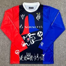 2025/26 FC Basel Home Long Sleeve Fans Soccer Jersey