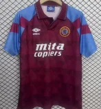 1990 Aston Villa Home Retro Soccer Jersey