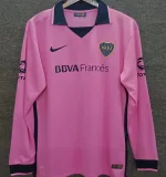 2013/14 Boca Pink Retro Long Sleeve Soccer Jersey