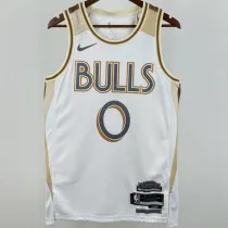 2025/26 Bulls WHITE #0 White City Edition NBA Jerseys