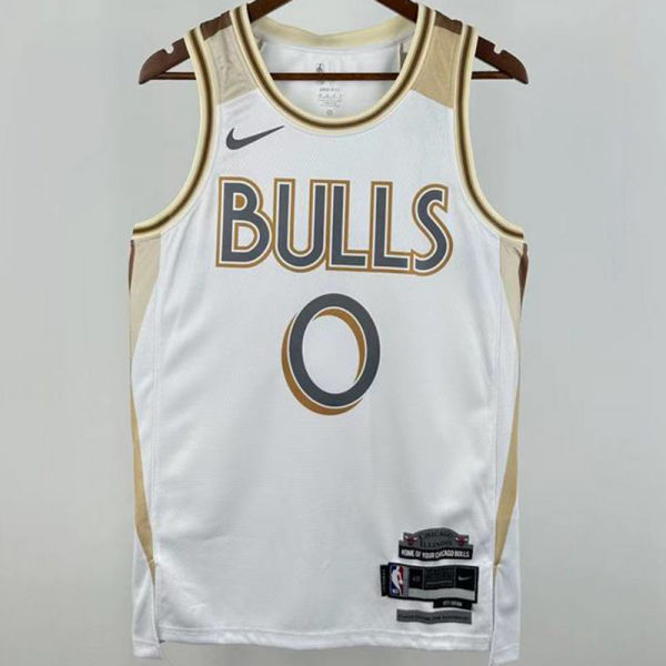 2025/26 Bulls WHITE #0 White City Edition NBA Jerseys