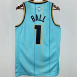 2025/26 Hornets BALL #1 Blue City Edition NBA Jerseys