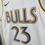 2025/26 Bulls JORDAN #23 White City Edition NBA Jerseys