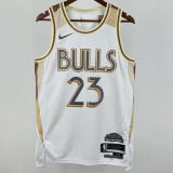 2025/26 Bulls JORDAN #23 White City Edition NBA Jerseys