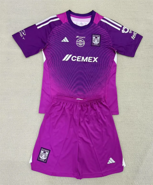2025/26 U.A.N.L Tiger GK Purple Kids Soccer Jersey
