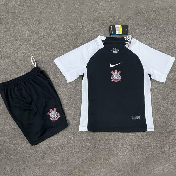 2025/26 Corinthians Away Black Kids Soccer Jersey