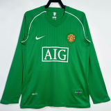 2007/08 M Utd Green GK Retro Long Sleeve Soccer Jersey