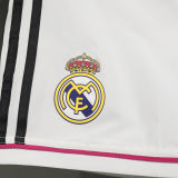 2014/2015 RM Home White Retro Player Version Shorts Pants 球员版