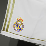 2011/2012 RM Home White Retro Player Version Shorts Pants 球员版