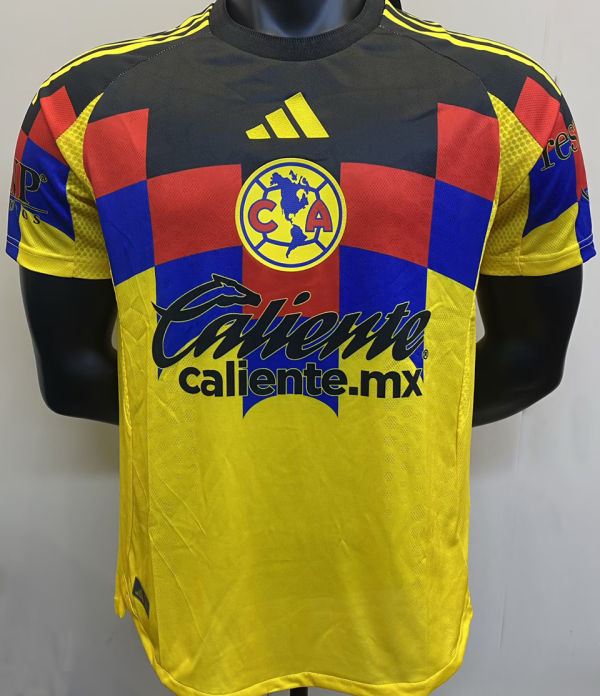 2025/26 Club America Home Player Version Soccer Jersey 背后广告黑色
