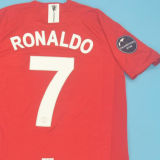 2007/08 M Utd Home Retro Player Version Soccer Jersey 球员版