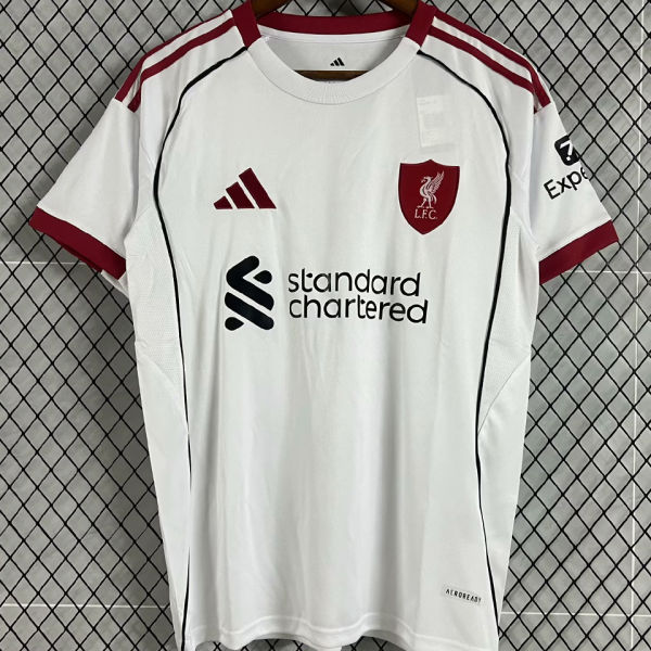 2025/26 LFC Away White Fans Soccer Jersey 背有97标
