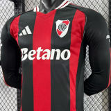 2025/26 River Plate Away Player Version Long Sleeve Jersey  长袖胸前广告