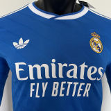 2025/26 RM Third Blue Player Version Long Sleeve Soccer Jersey