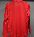 2010 Portugal Home Red Retro Player Version Long Sleeve Soccer Jersey 球员版
