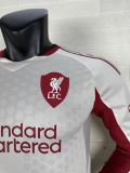 2025/26 Liverpool away white player edition long sleeved football jersey