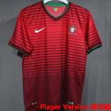 2014 Portugal Home Red Retro Player Version Soccer Jersey 球员版