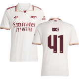 RICE #41 ARS 1:1 Quality Third Fans Soccer Jersey 2025/26 (UCL Font 欧冠字体 ) ★★