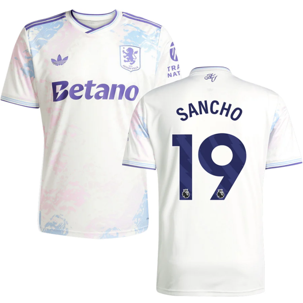 SANCHO #19 Aston Villa Third Fans Soccer Jersey 2025/26 (League Font 联赛字体 ) ★★