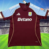 SANCHO #19 Aston Villa Home Fans Soccer Jersey 2025/26 (League Font 联赛字体 ) ★★