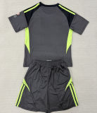 2025/26 Aston Villa Grey Black GK Kids Soccer Jersey
