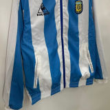 1986 Argentina Blue And White Retro Reversible Windbreaker 双面