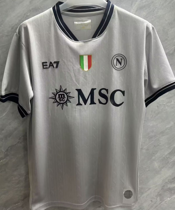 2025/26 Napoli Goalkeeper Fans Soccer Jersey 银色守门员