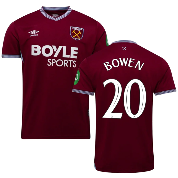 BOWEN #20 West Ham Home Fans Soccer Jersey 2025/26 (CUP Font 杯赛字体 ) ★★