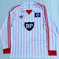 1982/1983 Hamburger Home White Retro Long Sleeve Soccer Jersey