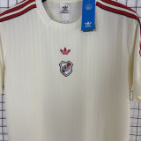 2025/26 River Plate Retro Style Beige Fans Soccer Jersey 米王色