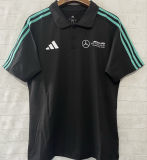2026 Mercedes AMG Petronas F1 Black POLO Team T-Shirt  有领