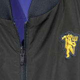 2026/27 M Utd Blue And Black Reversible Sports Cotton Jacket 双面