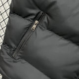 2026/27 AD Black Cotton Vest Jacket J5501 黑色带帽