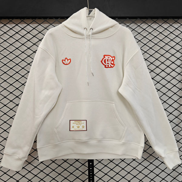2026 Flamengo White Retro Style Hoody