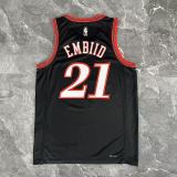 2026 76ers EMBIID #21 Black Retro NBA Jerseys 热压