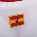 1996 Spain Away White Retro Long Sleeve Soccer Jersey