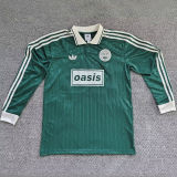 2025/26 AD x oasis #25 Green Retro Style Fans Long Seelve Soccer Jersey (Have No.25 带号码）