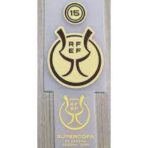 SUPERCOPA DE ESPANA + 15 Gold Patch 2026 西超级杯 + 胸前小字  (You can buy it alone OR tell us which jersey to print it on)