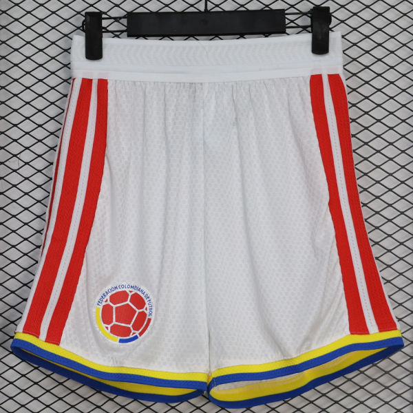 2026/27 Colombia White Player Version Shorts Pants 球员版