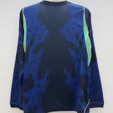 2026/27 Brazil Away Blue Fans Long Sleeve Soccer Jersey