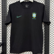 2026/27 Brazil Black Casual Pure Cotton T-Shirt