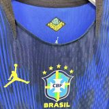 2026/27 Brazil Away Blue Player Version Long Sleeve Soccer Jersey