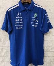 2026 Mercedes AMG Petronas F1 Blue POLO Team T-Shirt  有领