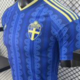2026/27 Sweden Away Blue Player Version Soccer Jersey