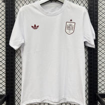 2026/27 Spain White Casual Pure Cotton T-Shirt   T293