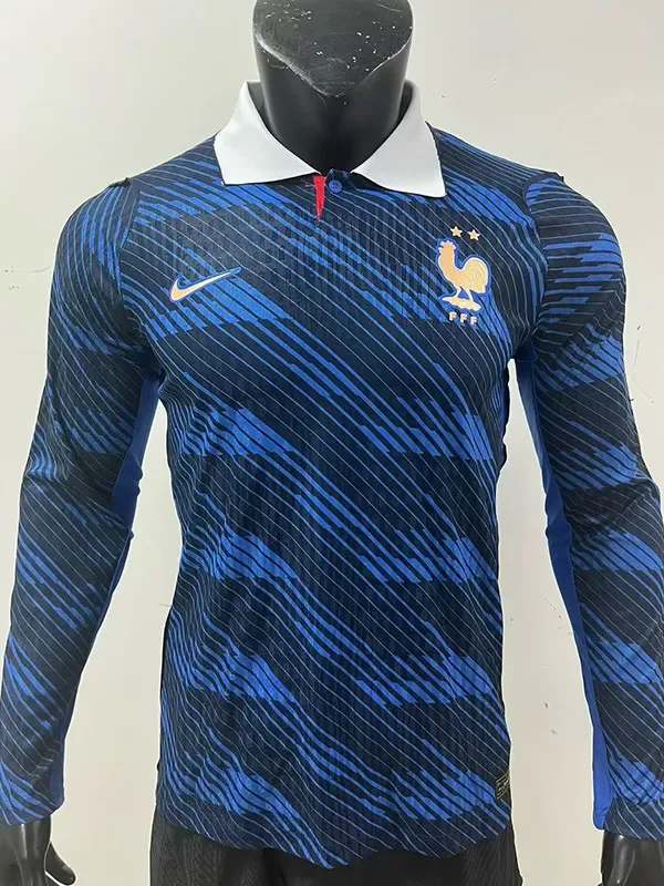 2026/27 France Home Player Version Long Sleeve Soccer Jersey