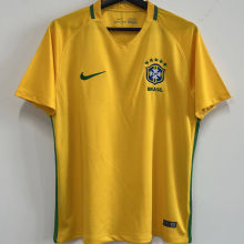 2016 Brazil Home Yellow Retro Soccer Jersey